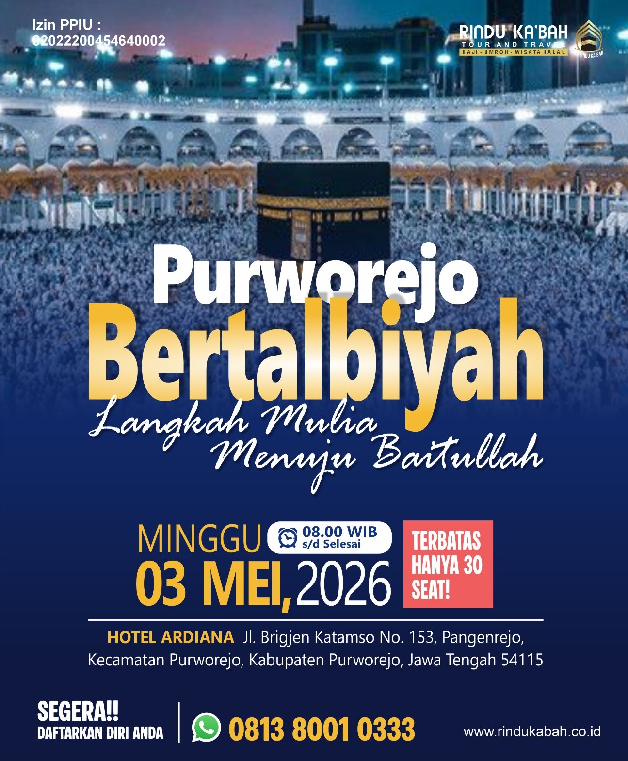 Purworejo Bertalbiyah Menuju Baitullah 